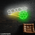 thumbnail image 2 of Glowneon Soccer Led Light Up, Soccer Sport Shop Club Neon Wall Decor, 2 of 5