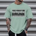 thumbnail image 2 of Bibifish Mens T-Shirts Crew Neck Short Sleeve Slogan Print Tshirts Casual Street Comfort Daily Tee Tops, 2 of 4