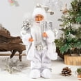 thumbnail image 6 of YOHAVEN Santa Claus Figurine, 16" Standing Plush Christmas Doll Ornament for Home Table Fireplace Living Room Holiday Party Xmas Decorations, 6 of 6
