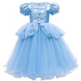 thumbnail image 1 of Girls Princess Costume Puff Sleeve Fancy Birthday Party Dress up, 1 of 7