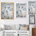 thumbnail image 4 of Designart "White Goat in Winter Serenity" Animals Canvas Wall Art - Traditional White Goat Bedroom Canvas Wall Art, 4 of 6