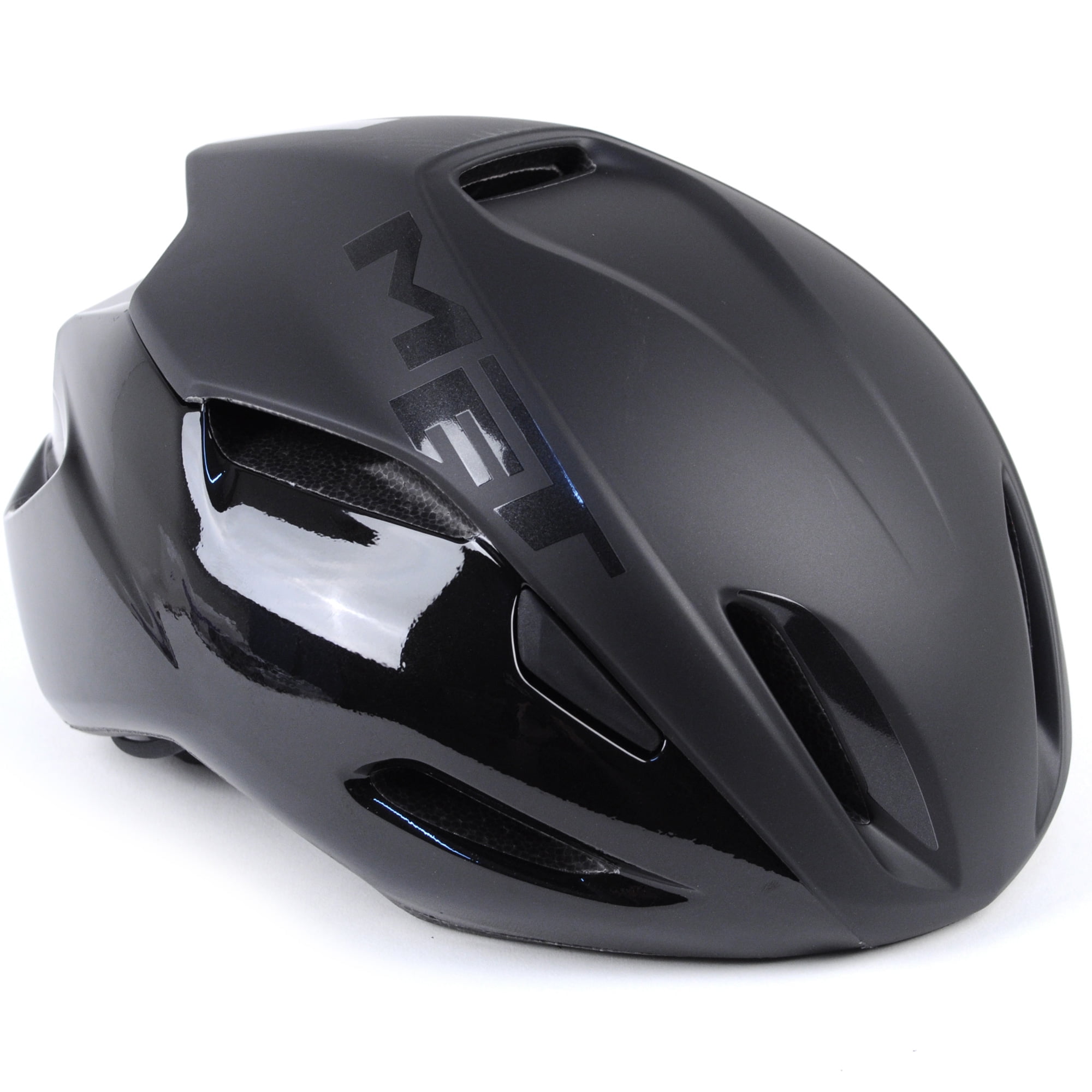 matte black road bike helmet