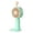 Green, variant on Light Blue 2-in-1 USB Rechargeable Fan with Phone Stand Portable Handheld Desk Fan for Bedroom Office