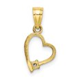 thumbnail image 3 of 10k Yellow Gold CZ Heart Charm Pendant, 3 of 7