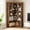 Retro, variant on Litake Corner Bookshelf 72.8in Farmhouse Bookcase Large Bookshelf Wood Bookcase Tall 5 Tier Corner Shelf L Shaped Bookshelf Storage Display Rack Living Room Bedroom