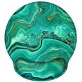 thumbnail image 1 of Ergonomic Mouse Pad with Gel Wrist Rest Support, IBAOLEA Non-Slip Rubber Base Wrist Rest Pad for Home, Office Easy Typing & Pain Relief, Green Marble Green Marble, 1 of 7