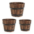 thumbnail image 4 of Barrels Planter Bucket Round Garden Planter Flower Pots for Indoor Outdoor Container Box Farmhouses Home Decorations, 4 of 8