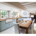 thumbnail image 2 of St. Ives Ornamental 33" Reversible Fireclay Kitchen Sink with  Intricate Embossed Vine Design Front Apron on one side and an Elegant Beveled Front Apron on the Opposite Side, 2 of 7