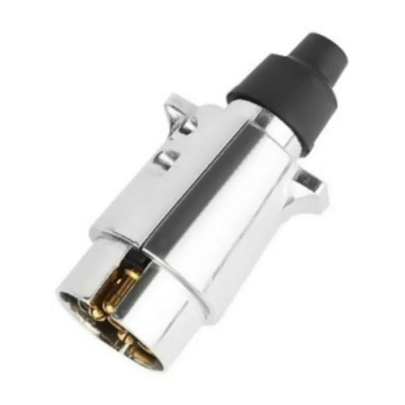 1 Set 7 Pin Trailer Towbar Socket Metal Aluminum Alloy 7 Pole Towing Connectors Adapter For Boats Caravan RV Truck 12V ,Dependable Strength