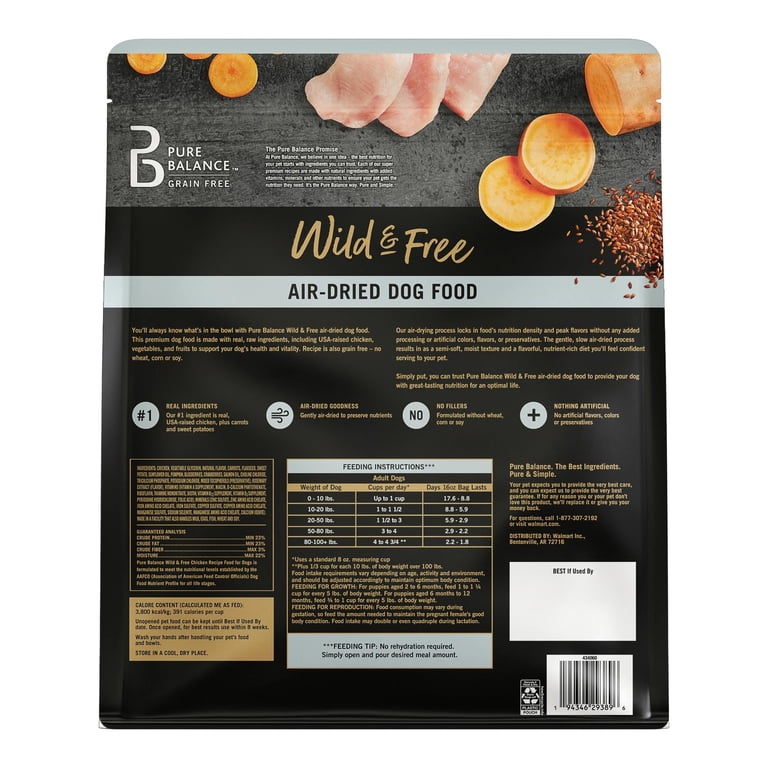 Pure Balance Wild & Free Air-Dried Dog Food, Chicken, 2 lb photo 7