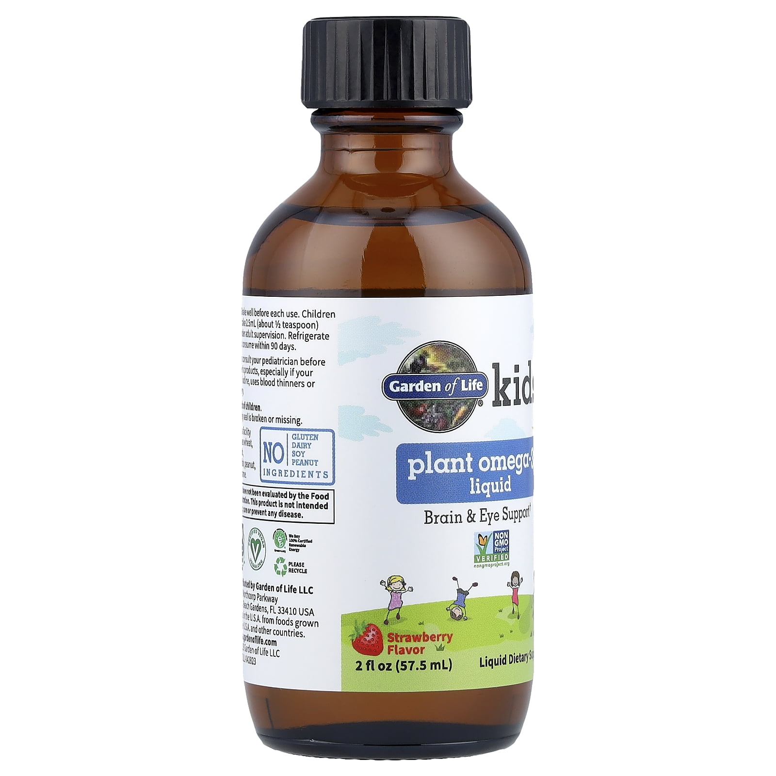 Garden of Life, Kids Plant Omega-3 Liquid, 2 fl oz, Strawberry