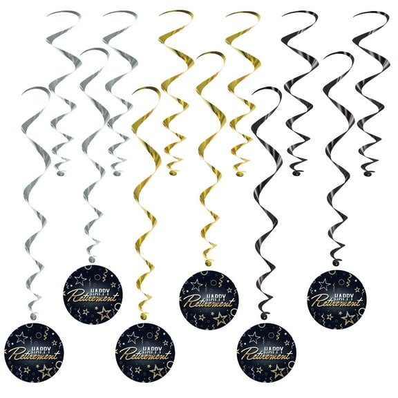 Happy Retirement Whirls, 17½"-30½"