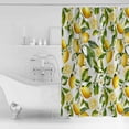 thumbnail image 4 of Small Stall Shower Curtain 36x78 Inch Narrow Half Size Lemon Yellow Bath Curtains Bathroom Decor Country Watercolor Floral Leaf Green White Waterproof Fabric Shower Curtain Set with Hooks 36 Inch, 4 of 6