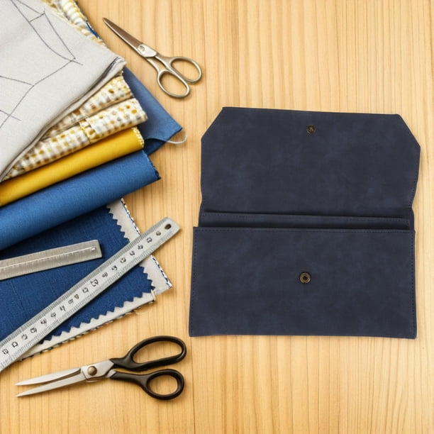 unbranded Bolsa Organizadora Portátil Azul Marino Para Ganchillos Y Agujas Circulares De Tejido