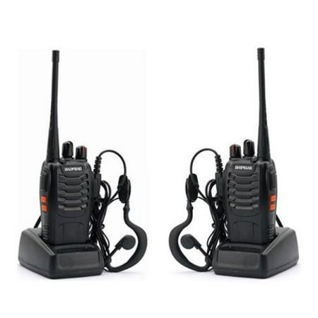 Ktaxon 2Pcs BF-888S 5W 400-470MHz 16CH Two-way Ham Radio Handheld Walkie