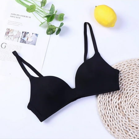 Pavied Minimizer Bras Feelingirl Bra Wireless Bras Women s Underwear Without Ring Thin Gathered And Comfortable Breathable And Seamless Suitable For Sleeping Seamless Bras Womens Bras Black 34
