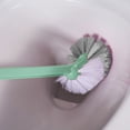 thumbnail image 4 of Toilet Bowl Brush with Capability Rubber Brush and Slit, Pink - Non-Scratch Plastic Bristles, Washable Head, Ergonomic Handle, Easy Storage, Quick Assembly - Efficient Cleaning Tool Green, 4 of 6