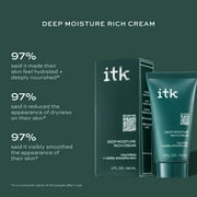 ITK Skincare Deep Moisture Rich Face Cream with Hyaluronic Acid & Ceramides for Dry Skin, 2 oz