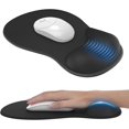 thumbnail image 1 of Tapis de Souris avec Repose-Poignet en Gel, Support Ergonomique Confortable pour Ordinateur Portable, Tapis de Soulagement de la Douleur avec Base en PU Antidérapante pour Bureau et Maison (Tout Noir), 1 of 4