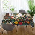 thumbnail image 3 of Yayeee Tablecloths 60" x 60" Rectangle Wrinkle Resistant Party Table Cover, Floral Garden, 3 of 8