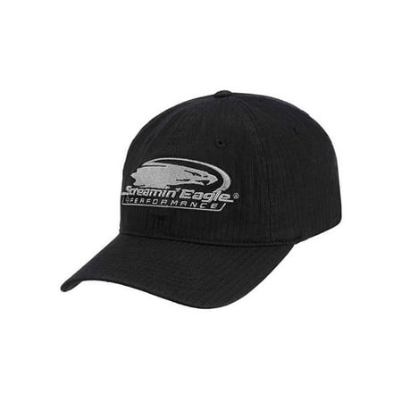 Flex Fit Pinstripe Hat - Harley-Davidson Men's Screamin' Eagle Tonal Pinstripe Flex Cap, Black HARLMH0311, Harley Davidson