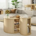thumbnail image 5 of Set of 2 Nesting Coffee Tables, Nesting Coffee Table, Round Coffee Tables, Coffee Table Set, 5 of 7
