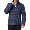 thumbnail image 1 of CHAQUETA PUFFER QUILTED CON CREMALLERA Y CUELLO ALTO PARA HOMBRE INSPIRAR CHIC COLOR SÓLIDO INVIERNO TALLA M AZUL OSCURO, 1 of 6
