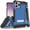 Blue, variant on Tri-Shield Series for iPhone 13 Pro Case, Tri-Shield [Military Grade] Rugged Cover with Metal Kickstand [Includes Wrist Strap Lanyard] - Blue