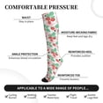thumbnail image 3 of Lsque Strawberry Pattern Sport Compression Socks for Men & Women 15-20 mmHg Knee High Nurse Pregnant Running Medical and Travel Athletic, 3 of 6