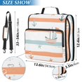 thumbnail image 2 of FORMRS Zipper Binder with Shoulder Strap 2-inch Ring 500 Sheet Capacity File Bag, Orange Nautical Pattern, 2 of 5