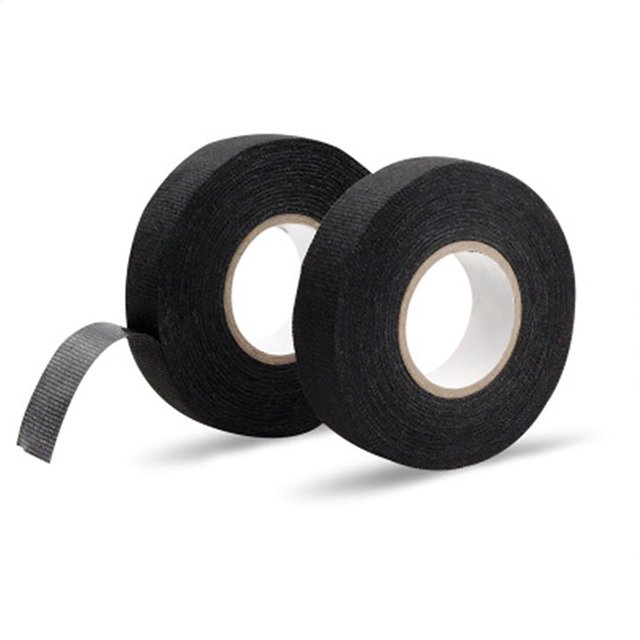 Cinta adhesiva para arnés de cableado automotriz, 2 unidades, fácil de rasgar, reducción de ruido, resistente al calor, de tela flexible, multiusos, color negro