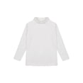 thumbnail image 4 of inlzdz Kids Boys Girls Thermal Underwear Turtleneck T-Shirts Long Sleeve Base Layer Tops White 110, 4 of 7