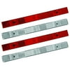 Bargman Trailer Lights 74-72-040 Reflector - Red/Clear Conspicuity - 2 ea.