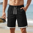 thumbnail image 2 of Mens Workout Shorts Big and Tall Relaxed Fit Knee Length Drawstring Beach Shorts Camping Hiking Athletic Work Shorts with Zipper Pockets, 2 of 10