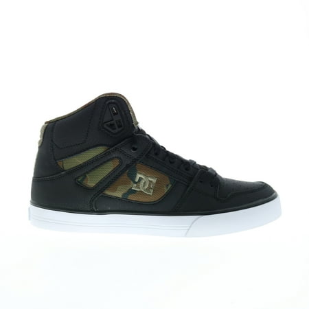 

DC Men s Pure High-Top Shoes - Black/Black/Green - 9