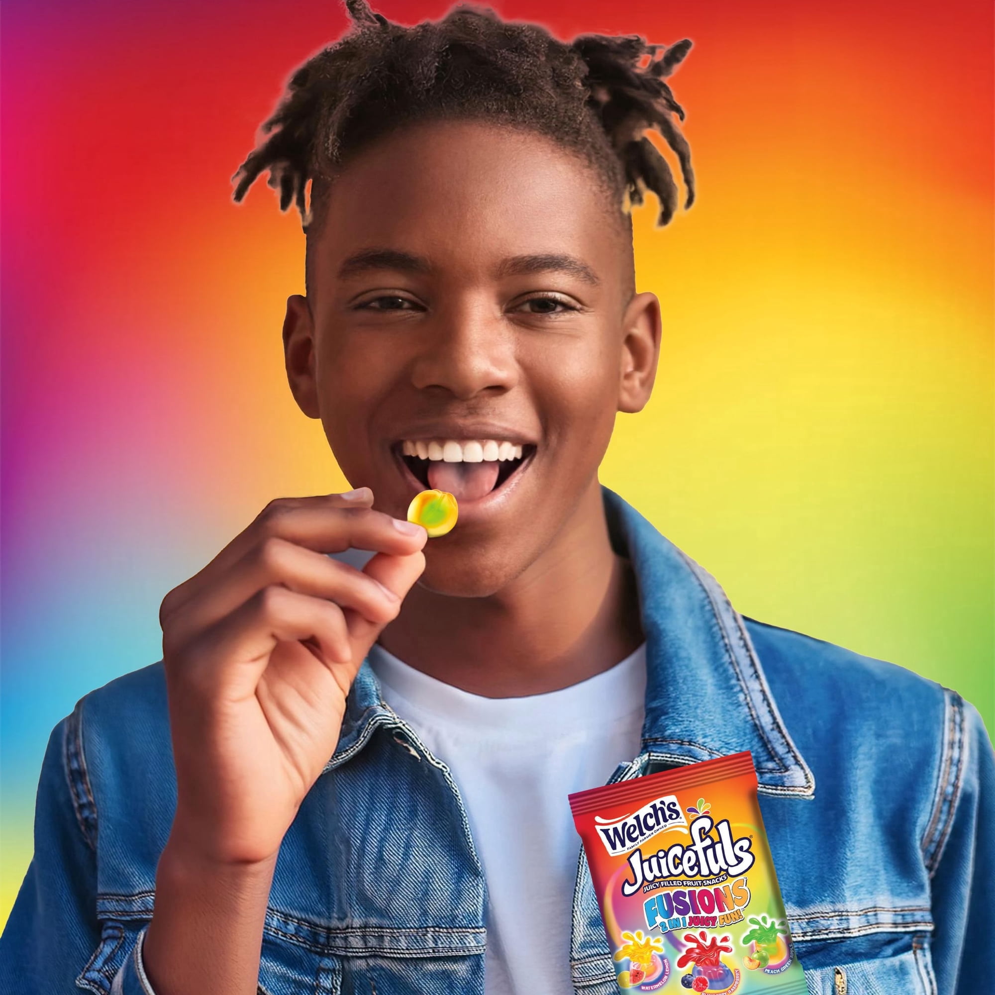Welch’s Juicefuls Fusions Fruit Snacks, 0.8 oz 42 pk Pack of 2 with Serving Bowl by OMA