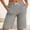 Gray, variant on Women's Elastic Waist Knee Length Sleep Shorts Straight Relaxed Fit with Side Pockets Shorts for Women Gray S