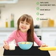Black Silicone Placemats Multipurpose Baby Food Mat Reusable Kitchen