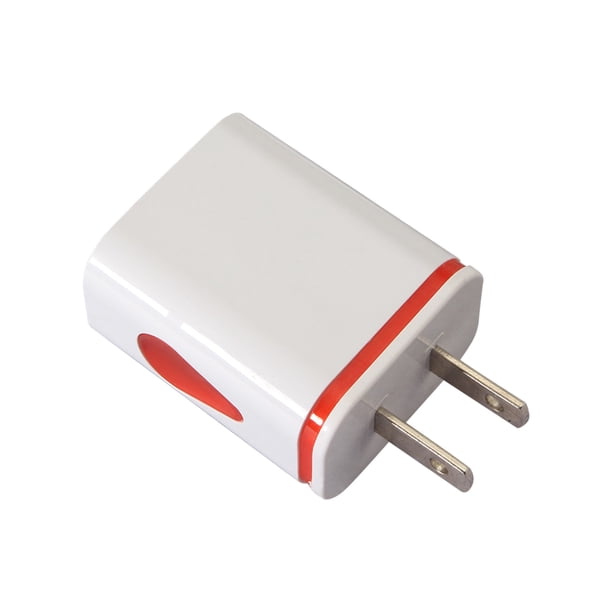 Cargador USB de doble puerto Adaptador de cargador de CA de viaje para el hogar montado en la pared Enchufe de EE. UU.