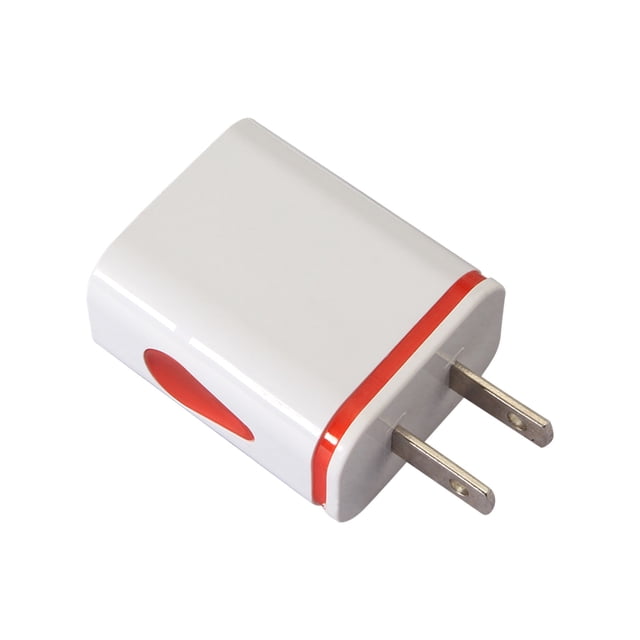 Cargador USB de doble puerto Adaptador de cargador de CA de viaje para el hogar montado en la pared Enchufe de EE. UU.