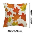 thumbnail image 2 of Maple Leaves Pillow Cover 18x18 Inch Autumn Fall Orange Maple Leaves Seasonal Decorative Pillow Flax Square Cushion Case for Couch Sofa Bed Living Room Home Porch Farmhouse Decor, 2 of 3