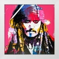 thumbnail image 2 of Stephen Chambers 12x12 White Modern Wood Framed Wall Art Titled - Johnny Depp, 2 of 6