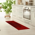 thumbnail image 2 of Chic Cutlery Print Kitchen Runner Rug Red with Soft Wool Effect - 48 x 20 inches, 2 of 5
