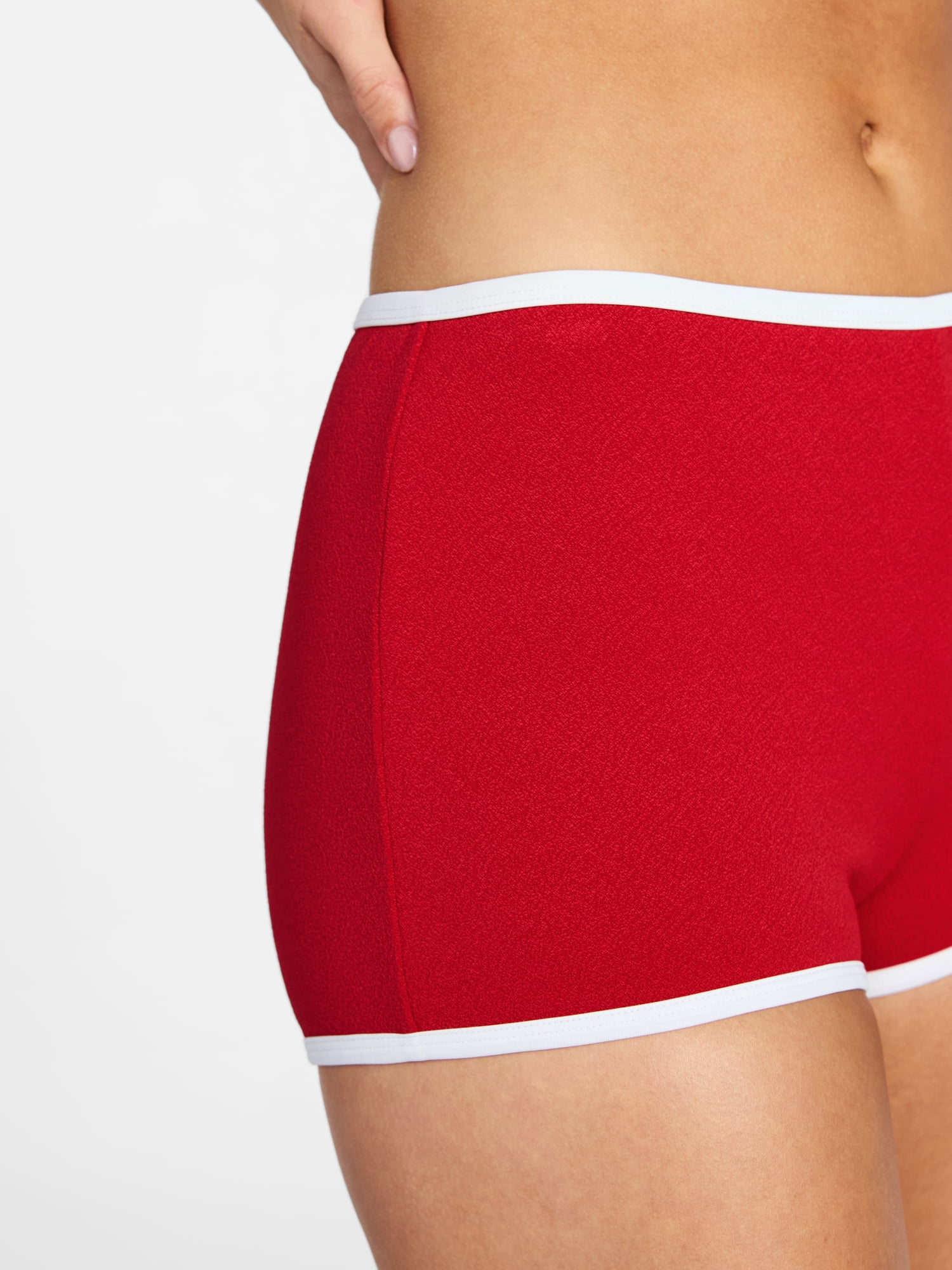 Time and Tru Women's High Waist Swim Boyshorts, Sizes XS-3X