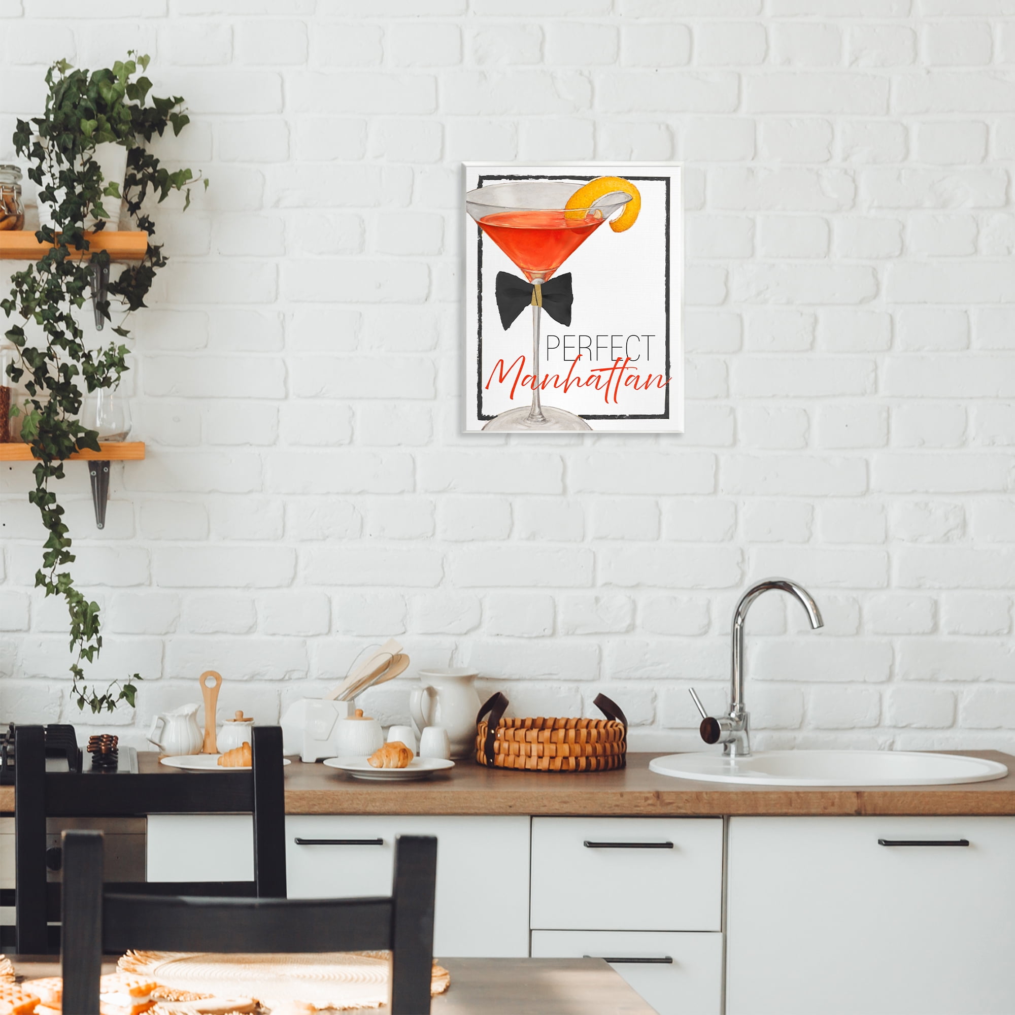 Stupell Industries Perfect Manhattan Cocktail Wall Plaque Art, design by Lorenzo Collective