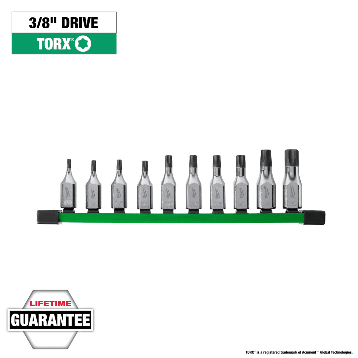 Milwaukee Tool 10pc 3/8" Drive TORX Bit Socket Set