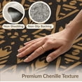 thumbnail image 6 of ODIKA 5'x7' Dark Brown Estate Geometric Washable Area Rug Vintage Art Botanical Motif With Intricate Triangular Border Easy Care, Non-Shedding, Pet Friendly, for Small Living Room, Bedroom, 6 of 7