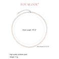 thumbnail image 6 of FOCALOOK Pearl Necklaces for Women Small Dainty Freshwater Cultured Baroque Pearl Strand Faux 4-5mm Pearl Gold Plated Choker Necklace, 6 of 7