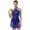 Navy Blue, variant on Women Rhinestone Lyrical Dance Dress Sleeveless Halter Leotard Tulle Skirt Figure Skating Dress Black S