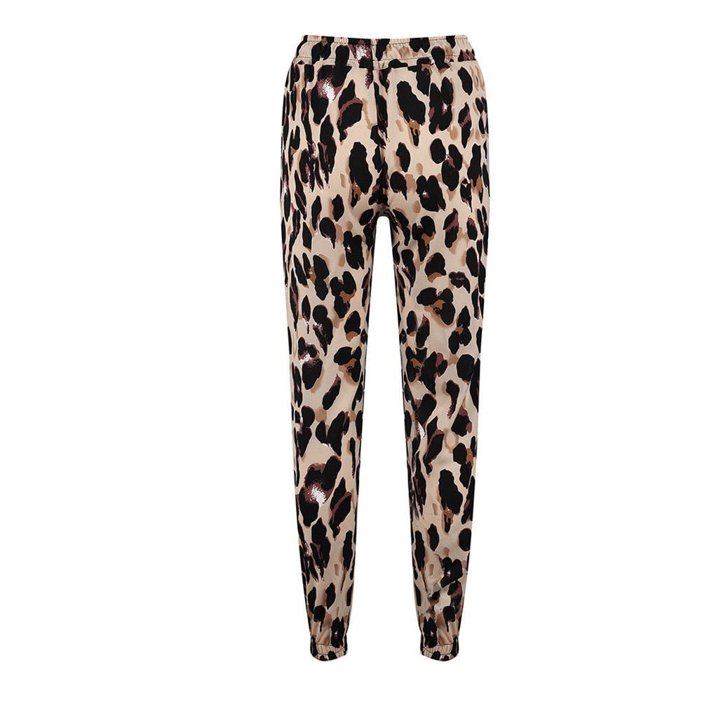 leopard print joggers womens